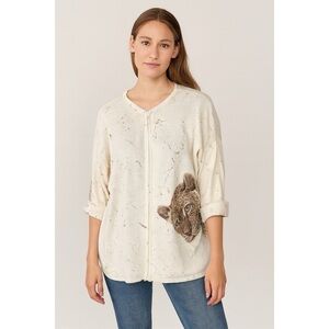 Pretty Things x Vintage Leopard Wildcat Full Zip Sweater